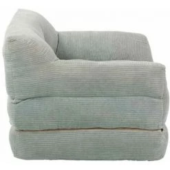 Paris Prix - Fauteuil Design En Velours "gavino" 95cm Bleu -Pas Cher Fauteuil Magasin 57078413 3
