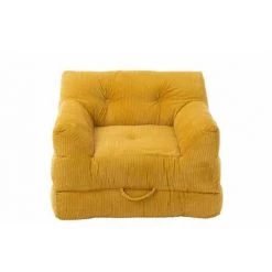 Paris Prix - Fauteuil Design En Velours "gavino" 95cm Ocre