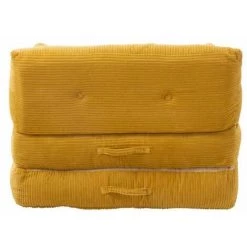 Paris Prix - Fauteuil Design En Velours "gavino" 95cm Ocre -Pas Cher Fauteuil Magasin 57079748 4