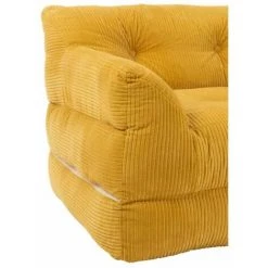 Paris Prix - Fauteuil Design En Velours "gavino" 95cm Ocre -Pas Cher Fauteuil Magasin 57079748 5
