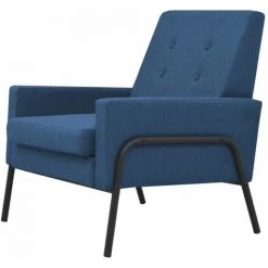 NOVA Détendez Le Fauteuil Avec Accoudoirs En Acier Et Chaise En Tissu Salon Diverses Couleurs Fauteuil Bleu Acier Et Tissu Couleur : Bleu -Pas Cher Fauteuil Magasin 57092226 3
