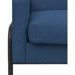 NOVA Détendez Le Fauteuil Avec Accoudoirs En Acier Et Chaise En Tissu Salon Diverses Couleurs Fauteuil Bleu Acier Et Tissu Couleur : Bleu -Pas Cher Fauteuil Magasin 57092226 4