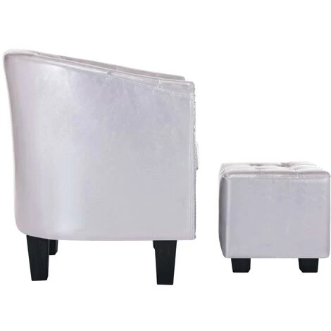 NOVA Pozzetto Fauteuil Avec Des Reproches écologiques Sur Le Fauteuil Relaxation De Différentes Couleurs Fauteuil Avec Repose-pied Argenté Brillant Similicuir Couleur : Argent Lucide 7 NOVA Pozzetto Fauteuil Avec Des Reproches écologiques Sur Le Fauteuil Relaxation De Différentes Couleurs Fauteuil Avec Repose-pied Argenté Brillant Similicuir Couleur : Argent Lucide – Image 5
