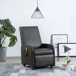 NOVA Écran Massant Réchauffé En équipement écologique Détendez Diverses Couleurs Fauteuil Inclinable De Massage Gris Similicuir Couleur : Gris