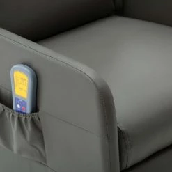 NOVA Écran Massant Réchauffé En équipement écologique Détendez Diverses Couleurs Fauteuil Inclinable De Massage Gris Similicuir Couleur : Gris -Pas Cher Fauteuil Magasin 57092427 5
