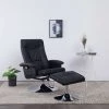NOVA Massage De Massage Réchauffé Et En Cuir-cool Fauteuil De Massage Avec Repose-pied Noir Similicuir Couleur : Noir -Pas Cher Fauteuil Magasin 57092784 1