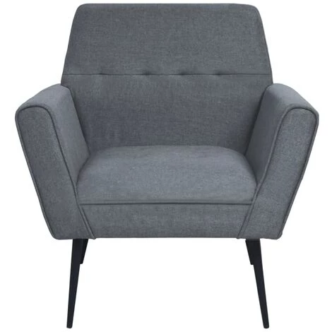 NOVA Canapé De Salon En Fauteuil Fauteuil Gris Clair Acier Et Tissu Couleur : Gris Clair 6 NOVA Canapé De Salon En Fauteuil Fauteuil Gris Clair Acier Et Tissu Couleur : Gris Clair – Image 4