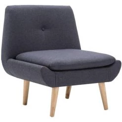 NOVA Armchair Bas Dans Le Tissu Pouf Relaxation Moderne Design élégant Couleurs Fauteuil Sans Accoudoirs Gris Foncé Tissu Couleur : GRIS FONCÉ -Pas Cher Fauteuil Magasin 57094411 2