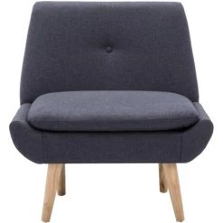 NOVA Armchair Bas Dans Le Tissu Pouf Relaxation Moderne Design élégant Couleurs Fauteuil Sans Accoudoirs Gris Foncé Tissu Couleur : GRIS FONCÉ -Pas Cher Fauteuil Magasin 57094411 4