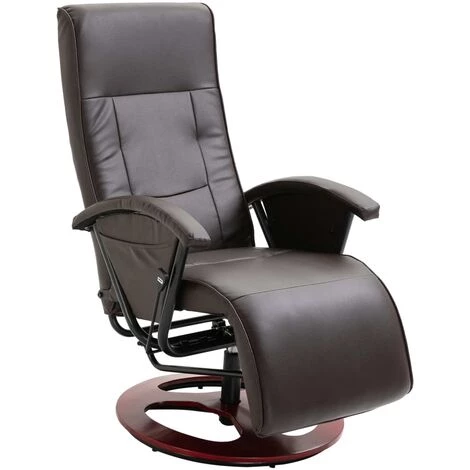 NOVA Fauteuil Pivotant TV Avec Dossier Réglable En Différentes Couleurs Eco-Pleather Fauteuil TV Pivotant Marron Similicuir Couleur : MARRON 4 NOVA Fauteuil Pivotant TV Avec Dossier Réglable En Différentes Couleurs Eco-Pleather Fauteuil TV Pivotant Marron Similicuir Couleur : MARRON â Image 2
