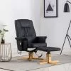 NOVA Affichage De Massage Et Cuir En Cuir En Cuir Plaques De Cuir En Cuir Diverses Couleurs Fauteuil De Massage Avec Repose-pieds Noir Similicuir Couleur : Noir -Pas Cher Fauteuil Magasin 57094476 1