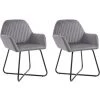 NOVA Chaises De Déjeuner élégantes En Velours Gris Avec Des Tâches De Cuisine Dans Divers Morceaux Chaises De Salle à Manger 2 Pcs Gris Velours Des Modèles : 2 Pcs 2 NOVA Chaises De Déjeuner élégantes En Velours Gris Avec Des Tâches De Cuisine Dans Divers Morceaux Chaises De Salle à Manger 2 Pcs Gris Velours Des Modèles : 2 Pcs -Pas Cher Fauteuil Magasin 57094505 1