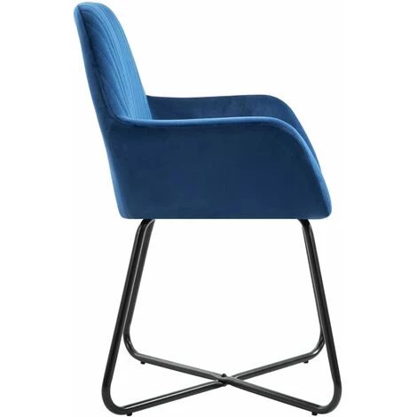 NOVA Chaises De Salle à Manger élégantes En Velours Bleu Avec Des Tâches De Cuisine Dans Divers Morceaux Chaises De Salle à Manger 6 Pcs Bleu Velours Des Modèles : 6 PCS 7 NOVA Chaises De Salle à Manger élégantes En Velours Bleu Avec Des Tâches De Cuisine Dans Divers Morceaux Chaises De Salle à Manger 6 Pcs Bleu Velours Des Modèles : 6 PCS – Image 5