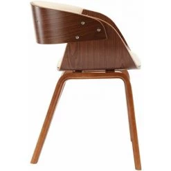 NOVA Chaise De Salle à Manger En écot-plis Et Bois Plié Crème Brun Foncé Divers Modèles Chaise De Salle à Manger Crème Bois Courbé Et Similicuir Des Modèles : 1 PCS -Pas Cher Fauteuil Magasin 57094838 4