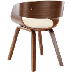 NOVA Chaise De Salle à Manger En écot-plis Et Bois Plié Crème Brun Foncé Divers Modèles Chaise De Salle à Manger Crème Bois Courbé Et Similicuir Des Modèles : 1 PCS -Pas Cher Fauteuil Magasin 57094838 5