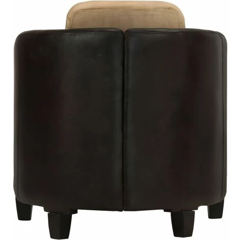 NOVA Fauteuil En Cuir De Chèvre En Cuir Moderne Relaxation En Fauteuil Fauteuil Brun Roux Et Noir Cuir Véritable Couleur : Tanno Et Noir 6 NOVA Fauteuil En Cuir De Chèvre En Cuir Moderne Relaxation En Fauteuil Fauteuil Brun Roux Et Noir Cuir Véritable Couleur : Tanno Et Noir – Image 4