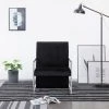 NOVA Fauteuil Avec Des Pieds Chromés En Velours élégant Déchair Fauteuil Avec Pieds En Chrome Noir Velours Couleur : Noir