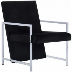 NOVA Fauteuil Avec Des Pieds Chromés En Velours élégant Déchair Fauteuil Avec Pieds En Chrome Noir Velours Couleur : Noir 8 NOVA Fauteuil Avec Des Pieds Chromés En Velours élégant Déchair Fauteuil Avec Pieds En Chrome Noir Velours Couleur : Noir -Pas Cher Fauteuil Magasin 57095605 2
