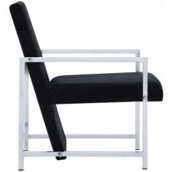 NOVA Fauteuil Avec Des Pieds Chromés En Velours élégant Déchair Fauteuil Avec Pieds En Chrome Noir Velours Couleur : Noir 11 NOVA Fauteuil Avec Des Pieds Chromés En Velours élégant Déchair Fauteuil Avec Pieds En Chrome Noir Velours Couleur : Noir -Pas Cher Fauteuil Magasin 57095605 5