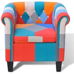 NOVA Fauteuil Avec Coussin En Tissu En Fauteuil De Relaxation élégant En Différentes Couleurs Fauteuil Avec Design De Patchwork Tissu Couleur : Multicolore 9 NOVA Fauteuil Avec Coussin En Tissu En Fauteuil De Relaxation élégant En Différentes Couleurs Fauteuil Avec Design De Patchwork Tissu Couleur : Multicolore -Pas Cher Fauteuil Magasin 57096553 3