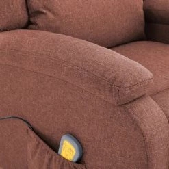 NOVA Tissu En Tissu Réchauffé Le Fauteuil Avec Une Télécommande De Relaxation De Différentes Couleurs Fauteuil De Massage Marron Tissu Couleur : MARRON -Pas Cher Fauteuil Magasin 57096784 4
