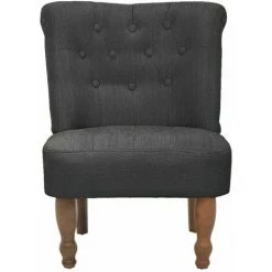 NOVA Fauteuil De Style Français En Tissu Avec Un Tchernnial Matelassé Gris Chaise En Style Français Gris Tissu 11 NOVA Fauteuil De Style Français En Tissu Avec Un Tchernnial Matelassé Gris Chaise En Style Français Gris Tissu -Pas Cher Fauteuil Magasin 57097121 5