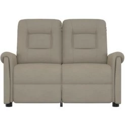 Fauteuil Inclinable De Massage 2 Places Tissu Microfibre Gris Cair VidaXL -Pas Cher Fauteuil Magasin 57131734 3