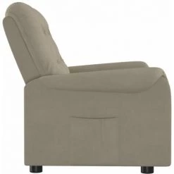Fauteuil Inclinable De Massage 2 Places Tissu Microfibre Gris Cair VidaXL -Pas Cher Fauteuil Magasin 57131734 5