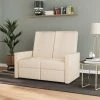 Fauteuil Inclinable à 2 Places Tissu Crème VidaXL -Pas Cher Fauteuil Magasin 57131800 1