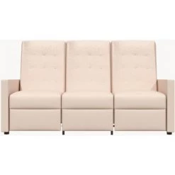 Fauteuil Inclinable à 3 Places Tissu Crème VidaXL -Pas Cher Fauteuil Magasin 57131817 3