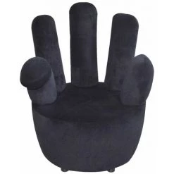 NOVA Fauteuil à Simple Style En Forme D'une Main De Salon Salon Studio Velvet Salle Chaise En Forme De Main Noir Velours 8 NOVA Fauteuil à Simple Style En Forme D'une Main De Salon Salon Studio Velvet Salle Chaise En Forme De Main Noir Velours -Pas Cher Fauteuil Magasin 57222104 2