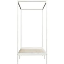 NOVA Lit Avec Canopée 2 Tiroirs En Bois De Pin Blanc Divers Dimensions Cadre De Lit à Baldaquin Avec 2 Tiroirs Blanc Pin 100x200 Cm Taille : 100x200 Cm -Pas Cher Fauteuil Magasin 57222209 4