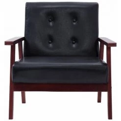 NOVA ÉCO-PIEATH SEMPLACHAUX Avec Des Accoudoirs De Design Moderne élégant Noir Fauteuil Noir Similicuir -Pas Cher Fauteuil Magasin 57222883 3