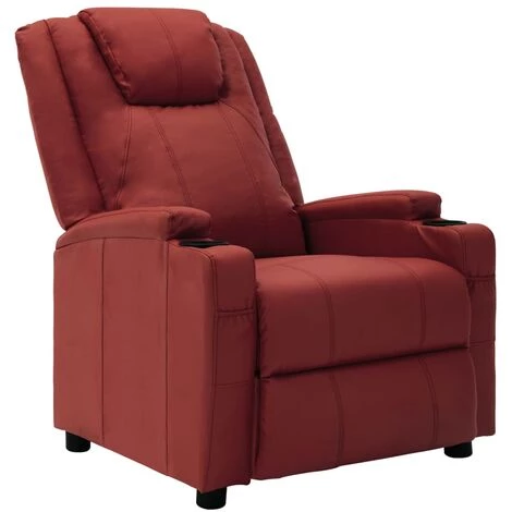 NOVA Chaise Relaxable Recluée En écot-piron Avec 2 Couleurs Différentes Fauteuil Inclinable Rouge Bordeaux Similicuir Couleur : Vin Rouge 3 NOVA Chaise Relaxable Recluée En écot-piron Avec 2 Couleurs Différentes Fauteuil Inclinable Rouge Bordeaux Similicuir Couleur : Vin Rouge