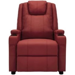 NOVA Chaise Relaxable Recluée En écot-piron Avec 2 Couleurs Différentes Fauteuil Inclinable Rouge Bordeaux Similicuir Couleur : Vin Rouge 10 NOVA Chaise Relaxable Recluée En écot-piron Avec 2 Couleurs Différentes Fauteuil Inclinable Rouge Bordeaux Similicuir Couleur : Vin Rouge -Pas Cher Fauteuil Magasin 57223234 4