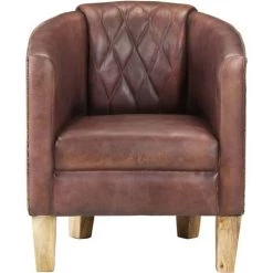NOVA Pozzetto Fauteuil En Cuir Réel Avec Des Accoudoirs élégants Différentes Couleurs Fauteuil Marron Cuir Véritable Couleur : Antique Brun -Pas Cher Fauteuil Magasin 57223998 3