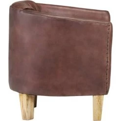 NOVA Pozzetto Fauteuil En Cuir Réel Avec Des Accoudoirs élégants Différentes Couleurs Fauteuil Marron Cuir Véritable Couleur : Antique Brun -Pas Cher Fauteuil Magasin 57223998 4