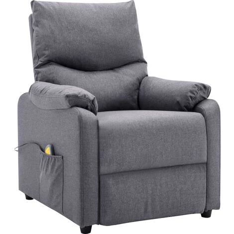 NOVA Différentes Couleurs Inclinant Le Fauteuil Massant En Tissu Chauffant Fauteuil Inclinable De Massage Gris Clair Tissu Couleur : Gris Clair 4 NOVA Différentes Couleurs Inclinant Le Fauteuil Massant En Tissu Chauffant Fauteuil Inclinable De Massage Gris Clair Tissu Couleur : Gris Clair – Image 2