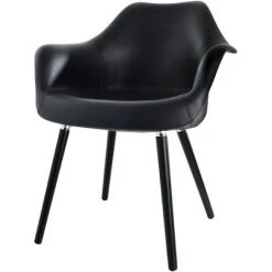 RENDEZ VOUS DéCO Chaise Anssen En Cuir Synthétique Noir - Noir -Pas Cher Fauteuil Magasin 5723194 4