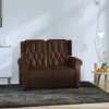 Fauteuil De Massage Inclinable 2 Places Similicuir Brillant Marron VidaXL 1 Fauteuil De Massage Inclinable 2 Places Similicuir Brillant Marron VidaXL -Pas Cher Fauteuil Magasin 57261424 1
