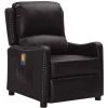 YOUTHUP Fauteuil De Massage Inclinable Noir Similicuir Brillant - Noir