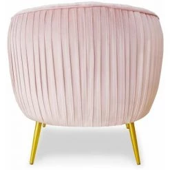 Paris Prix - Fauteuil Design En Velours "brasod" 78cm Rose -Pas Cher Fauteuil Magasin 57583354 4