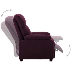 ASUPERMALL Fauteuil Inclinable Violet Tissu -Pas Cher Fauteuil Magasin 57734099 3