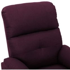 ASUPERMALL Fauteuil Inclinable Violet Tissu -Pas Cher Fauteuil Magasin 57734099 5