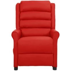 ASUPERMALL Fauteuil Inclinable Rouge Bordeaux Similicuir -Pas Cher Fauteuil Magasin 57734108 3
