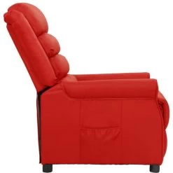 ASUPERMALL Fauteuil Inclinable Rouge Bordeaux Similicuir -Pas Cher Fauteuil Magasin 57734108 4