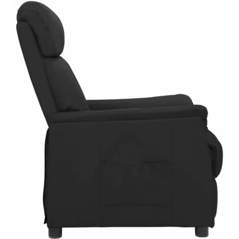 ASUPERMALL Fauteuil Inclinable Noir Similicuir 6 ASUPERMALL Fauteuil Inclinable Noir Similicuir – Image 4
