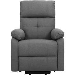 ASUPERMALL Fauteuil Inclinable Gris Foncé Tissu -Pas Cher Fauteuil Magasin 57734118 4