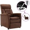 ASUPERMALL Fauteuil Inclinable électrique Marron Similicuir Daim -Pas Cher Fauteuil Magasin 57734120 1