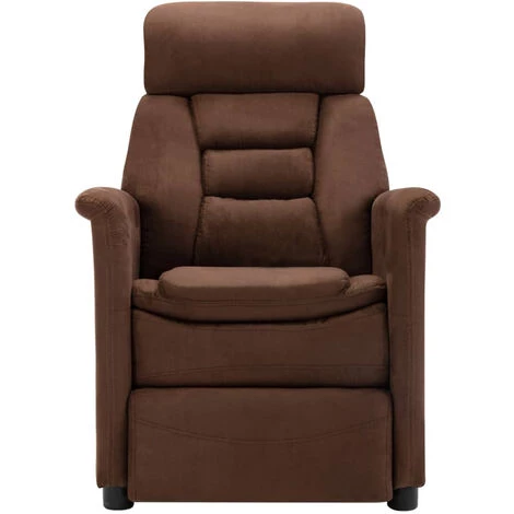 ASUPERMALL Fauteuil Inclinable électrique Marron Similicuir Daim 4 ASUPERMALL Fauteuil Inclinable électrique Marron Similicuir Daim – Image 2